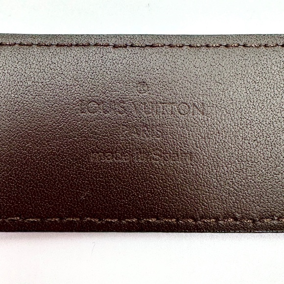 Louis Vuitton Checked Suede Belt / Olive Green MENS SZ 36 - Picture 5 of 7